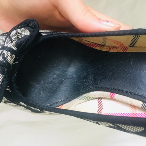 COACH Wedge Heels Sweetie Canvas Signature Emblem Bows Size 6.5M - Picture 14 of 16
